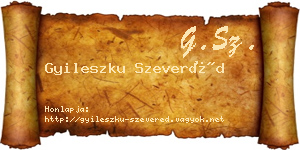 Gyileszku Szeveréd névjegykártya
